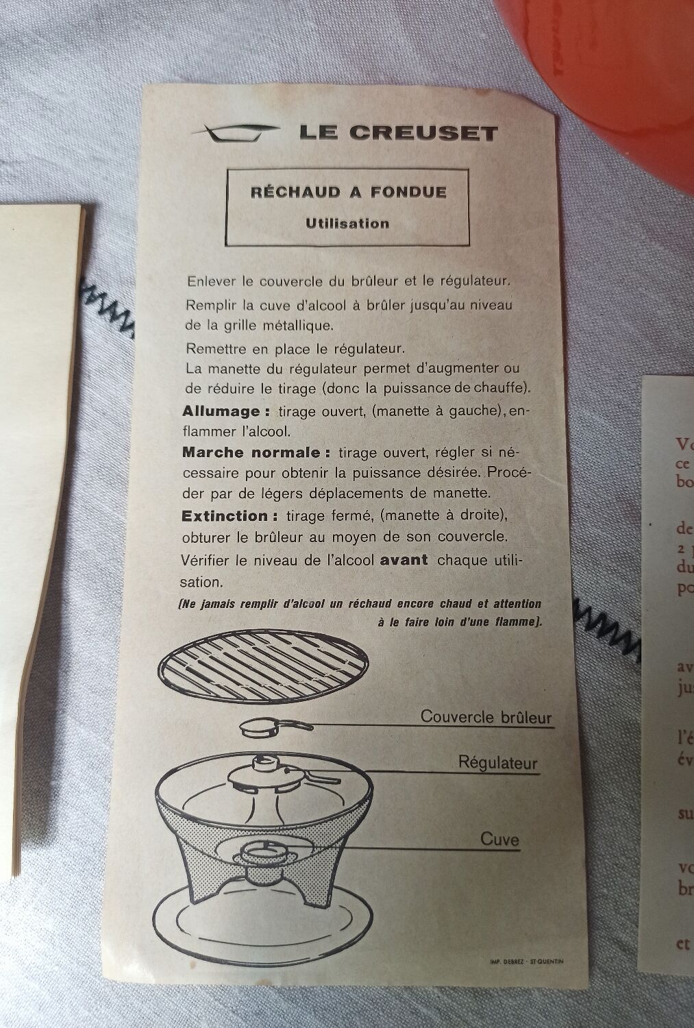 Caquelon à fondue vintage Le Creuset