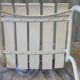 Pair of white garden armchairs