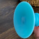 Blue opaline glass goblet from Portieux