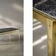 Vintage Mid-Century Italian Modern Brass Coffee Table with Stone Top, 1970s