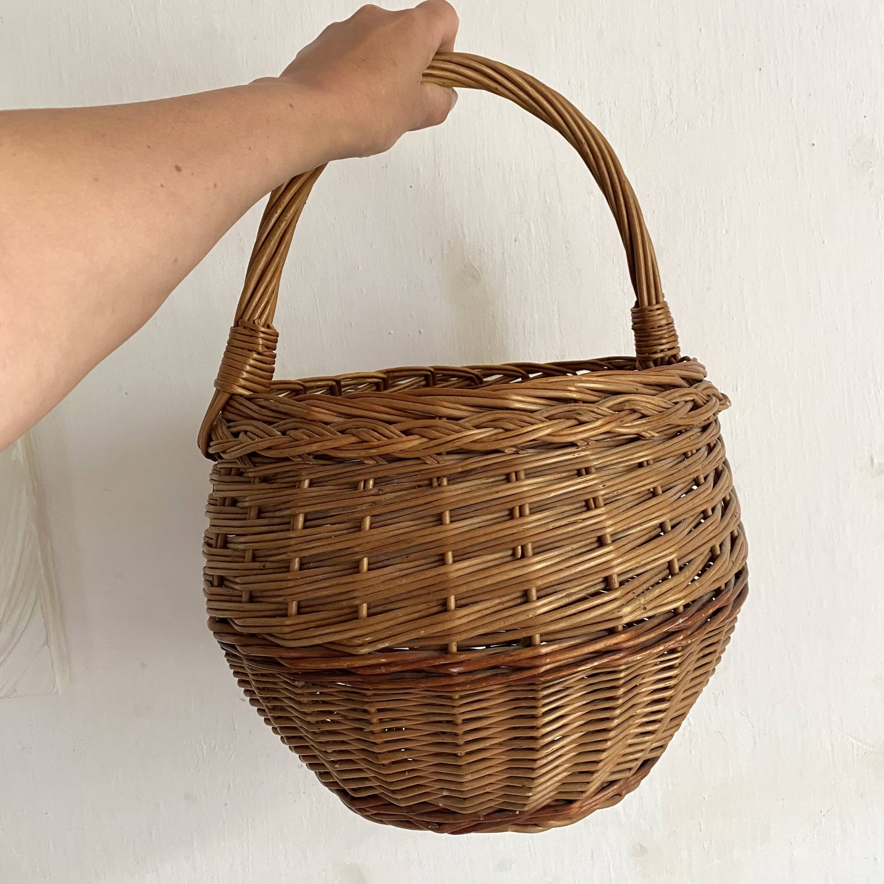 Vintage woven wicker basket