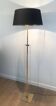 Lampadaire de parquet en verre et laiton