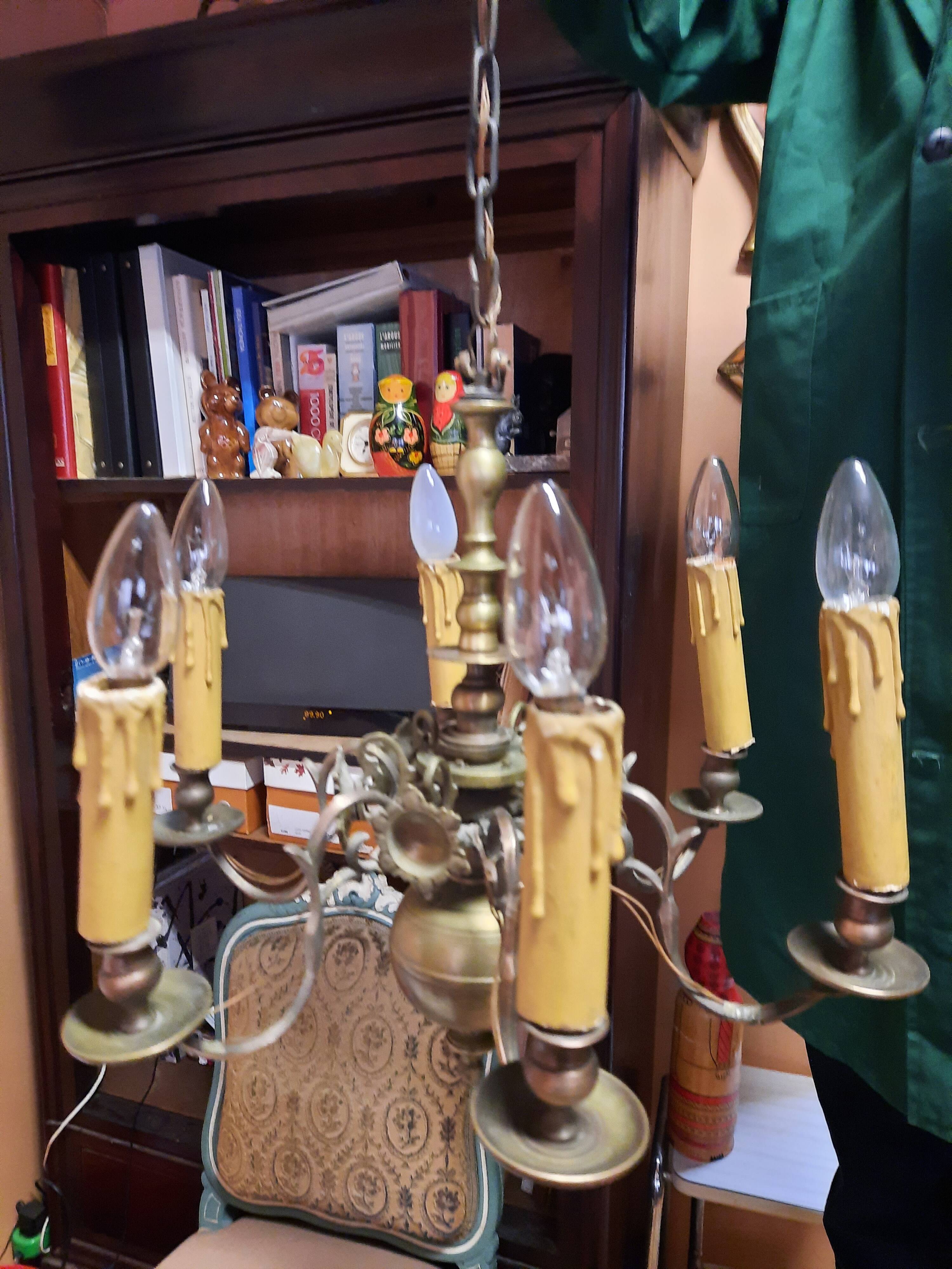 Antique bronze chandelier