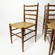 Set of 4 vintage Italian chairs in Superleggera style