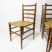 Set of 4 vintage Italian chairs in Superleggera style