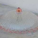 Charming Italian pink Murano glass ceiling fixture, Murano, 1970
