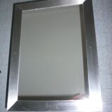 Modern rectangular mirror brushed steel frame