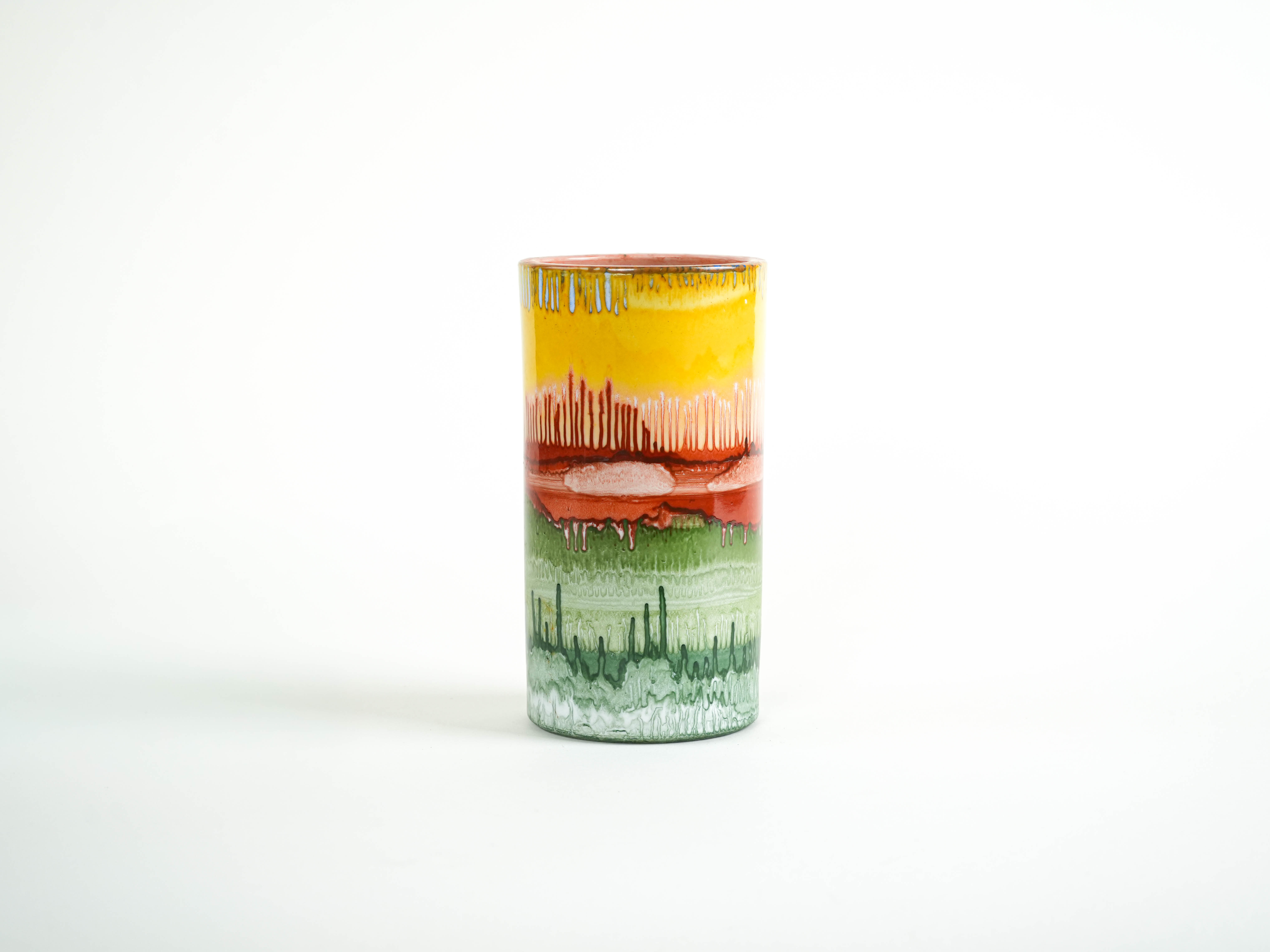 Cylindrical vase, Danish design, 1970s, made in Denmark