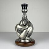 Vintage silver table lamp man and woman by Ottaviani, Italy, 1970s.