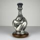 Vintage silver table lamp man and woman by Ottaviani, Italy, 1970s.