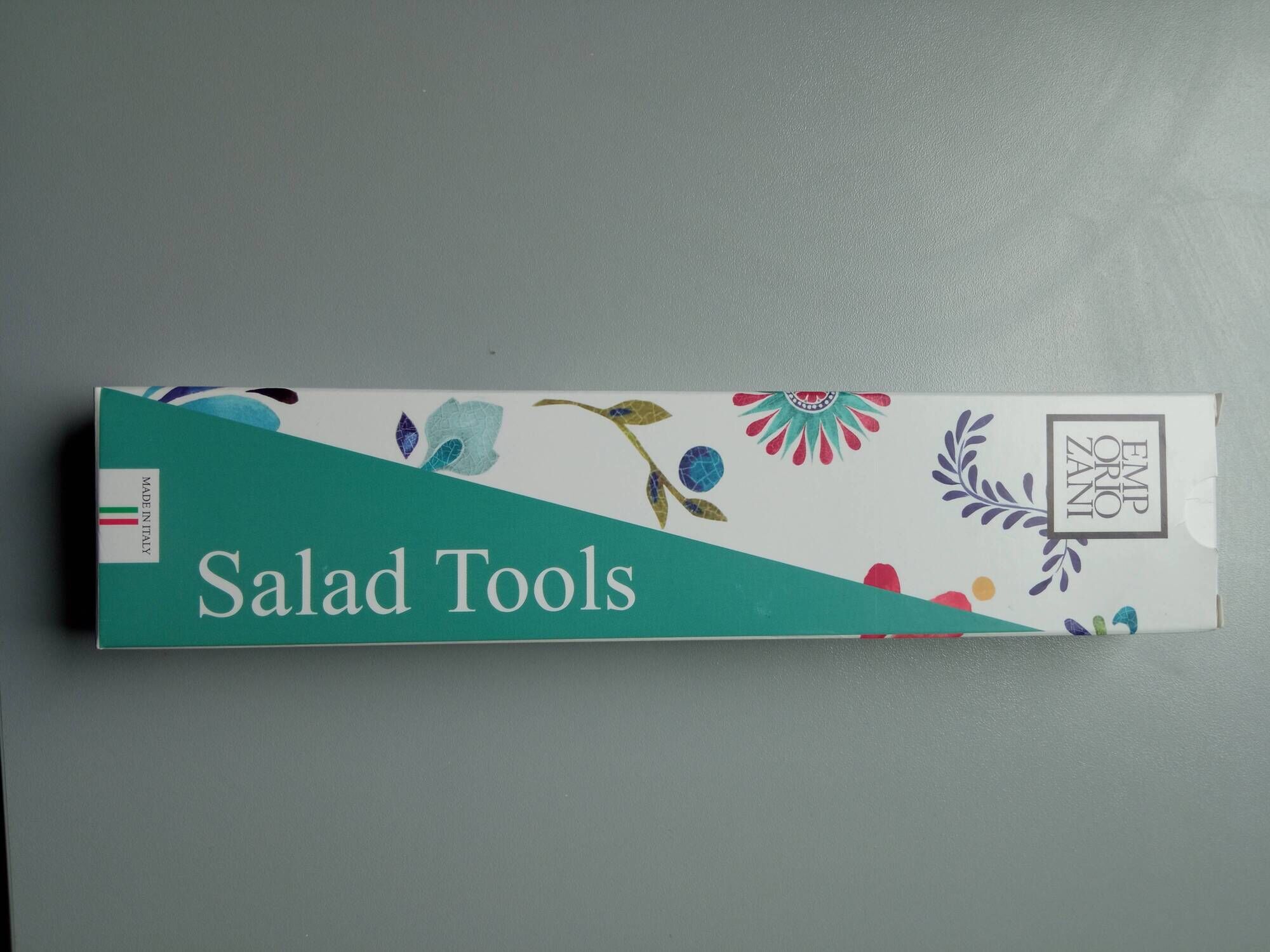 Service of 2 metal salad servers