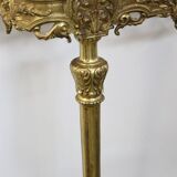 Console in brass and pink alabaster