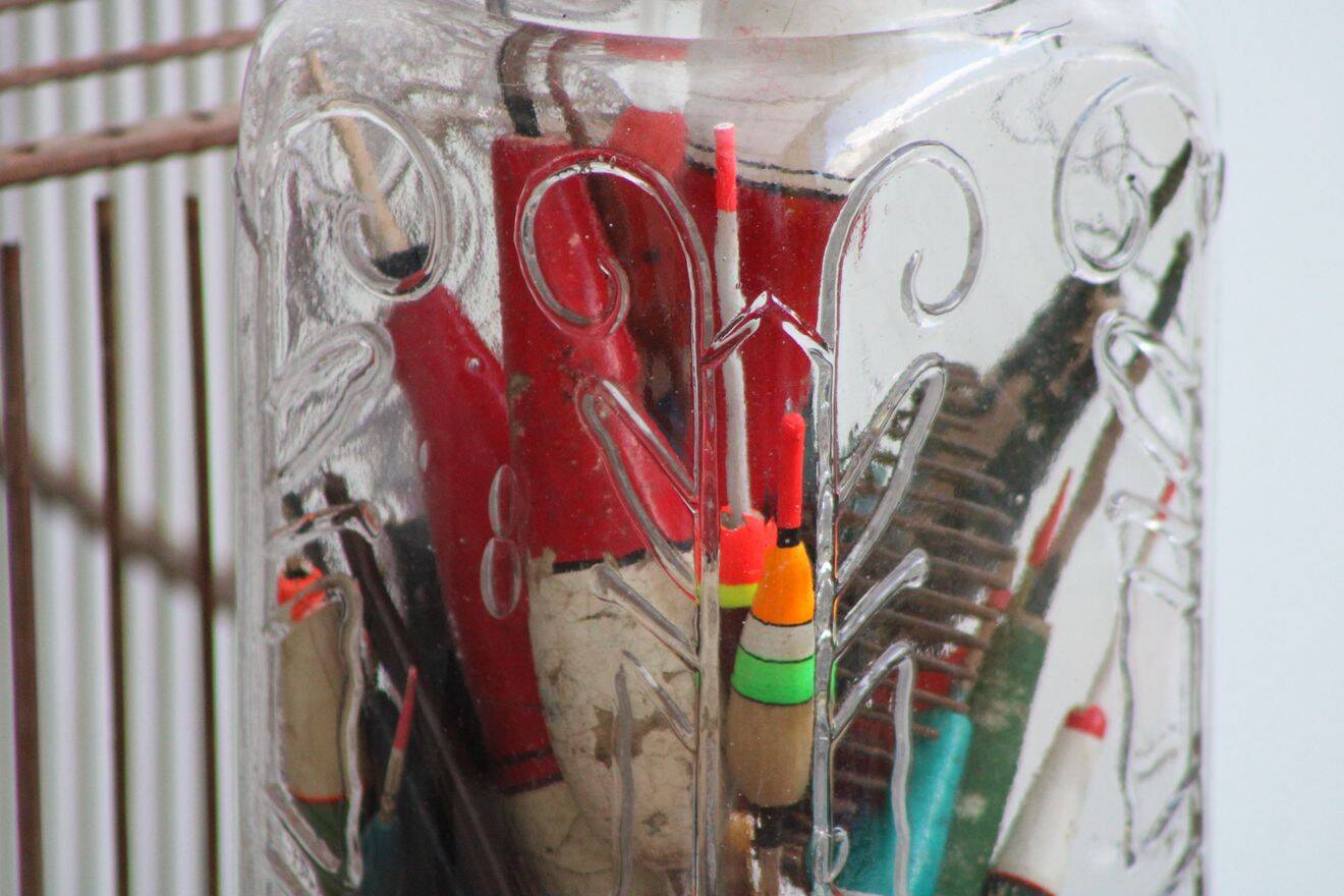 Antique engraved glass jar