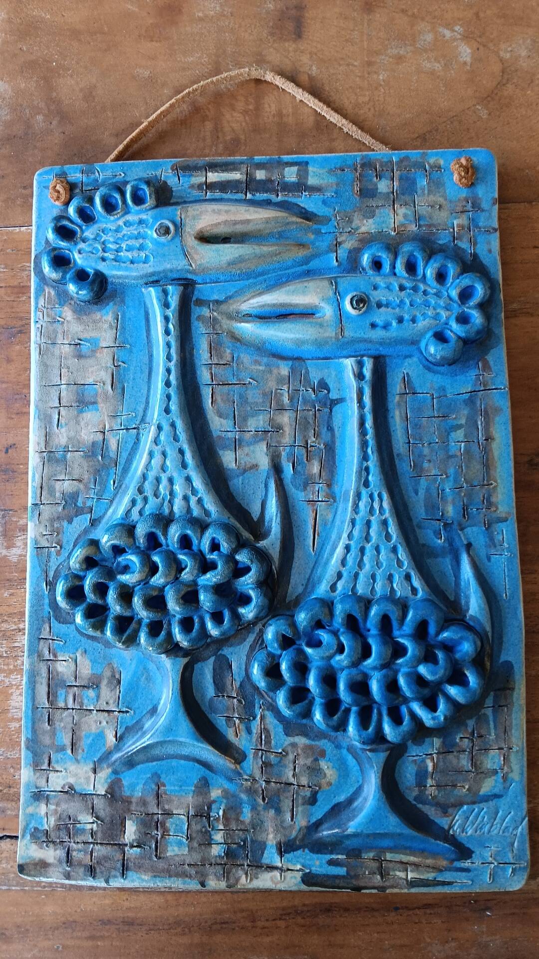 Brutalist wall plaque