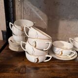 Service à thé ancien en porcelaine – estampillé jmporte de tchecoslovaquie