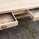Farm table 2 drawers solid oak raw wood