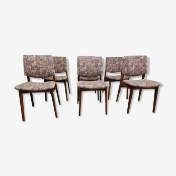 Set of 6 Scandinavian chairs year 70 vintage