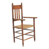 Fauteuil Art déco en chêne de l'école d'Amsterdam, années 1940