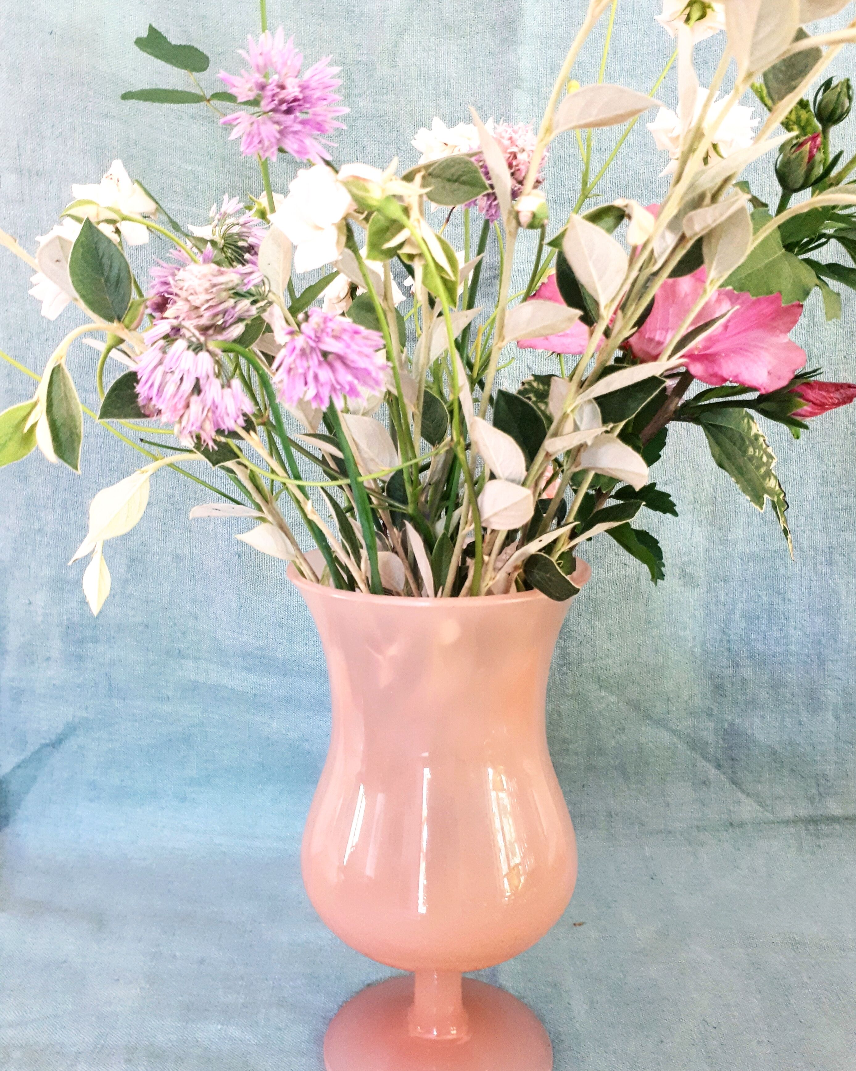 Pink opaline vase