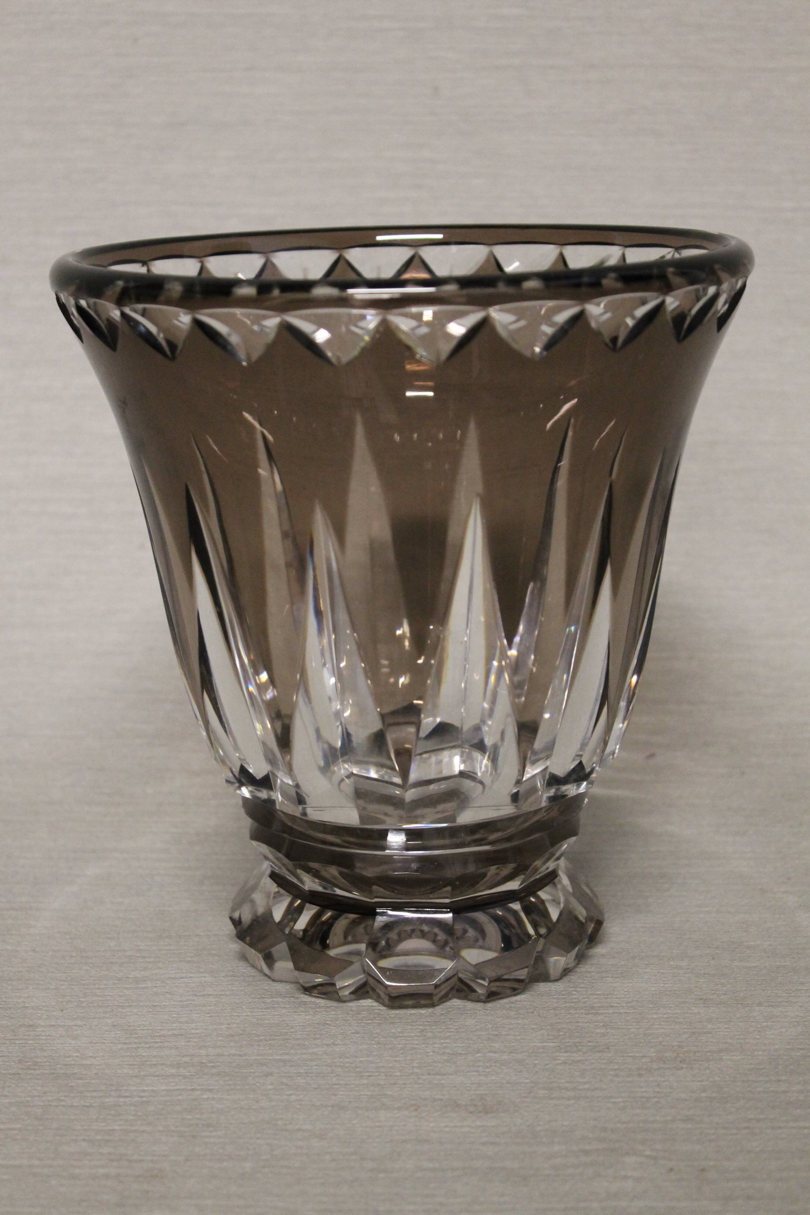 Vase en cristal du Val Saint-Lambert - Art deco