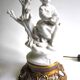 Bronze and Biscuit porcelain table lamp