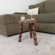 Tabouret tripode vintage en bois tourné