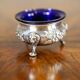 Mid-20th Century Dish Set in Silver Plated with Blue Accents, 1940s, Set of 3