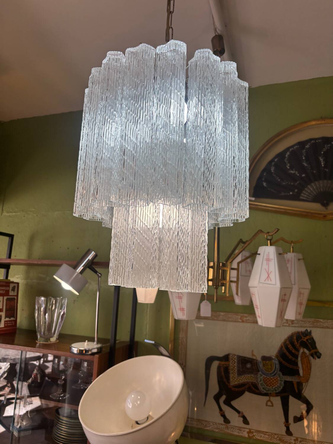 Murano lustre attributed to Toni Zuccheri – Venini – textured glass – year