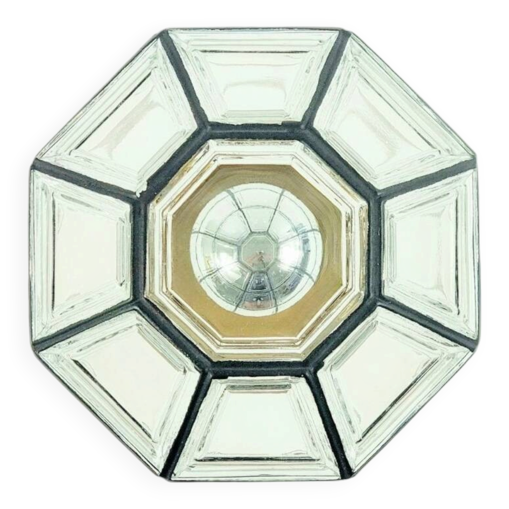 Plafonnier en verre de style mid-century de Limburg, Allemagne, années 1960/1970