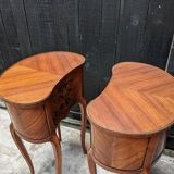 Pair of kidney bedside tables