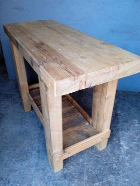 Workbench 120cm old solid wood