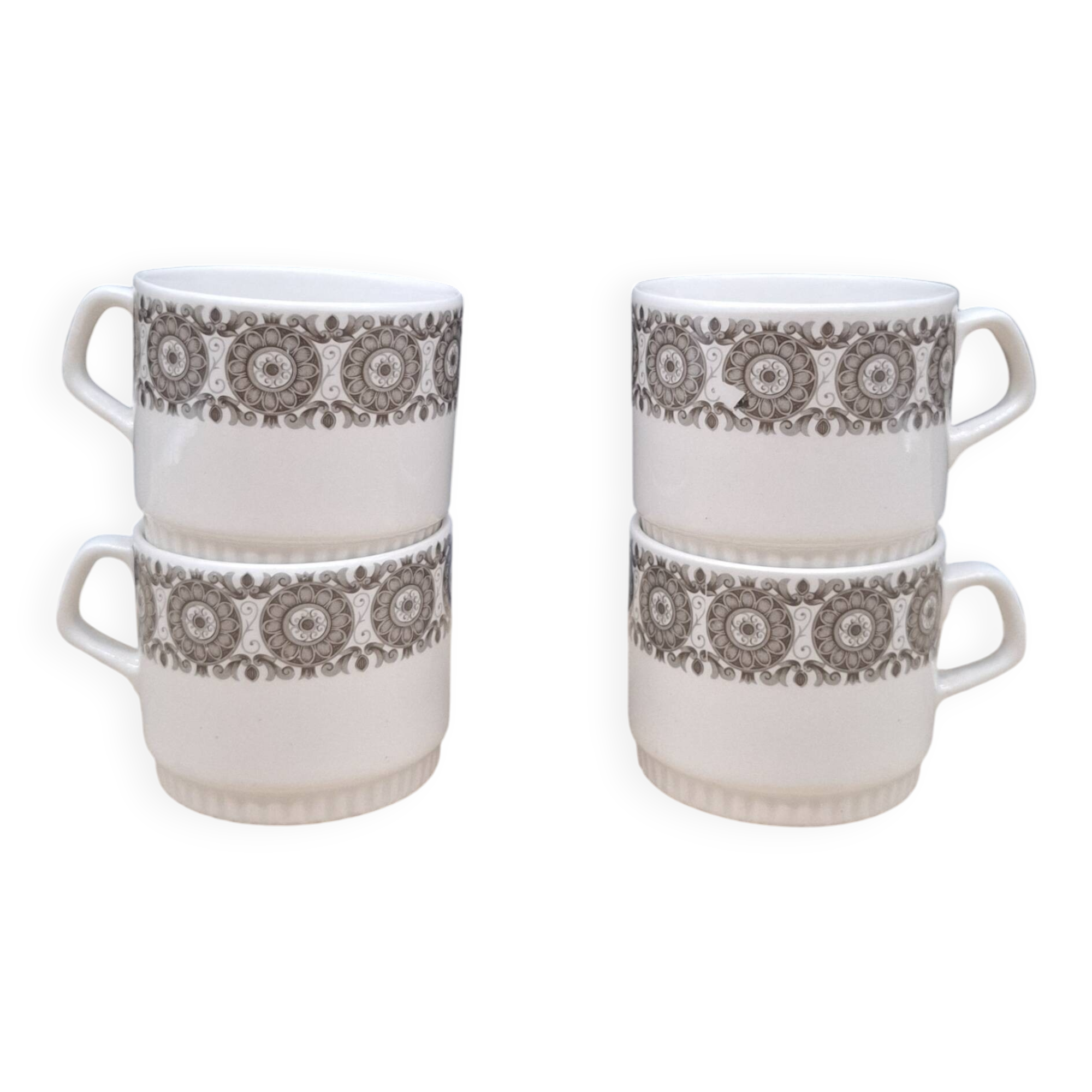 Set of 4 Murielle Boch coffee cups 1960