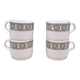 Set of 4 Murielle Boch coffee cups 1960