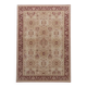 Beige and red oriental rug in wool.