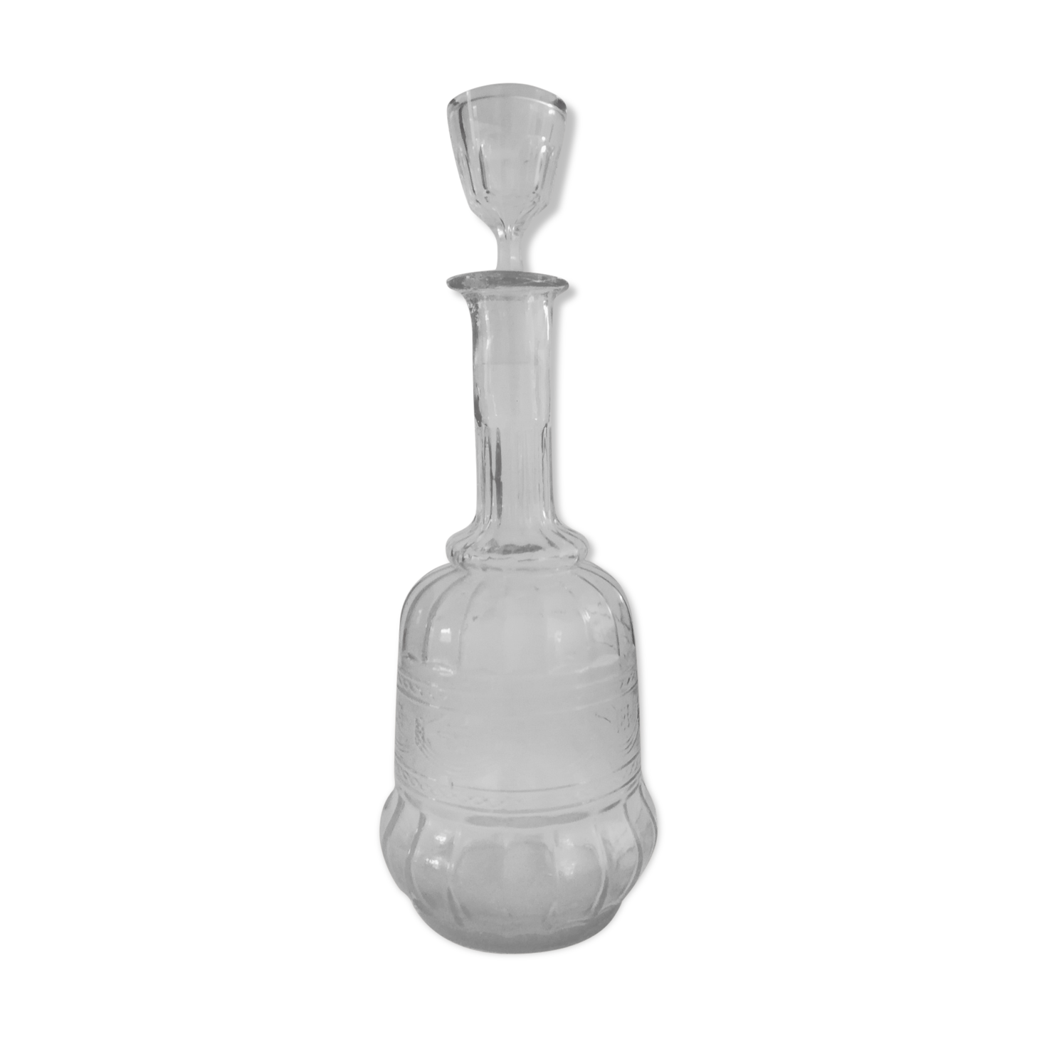 Molded glass decanter