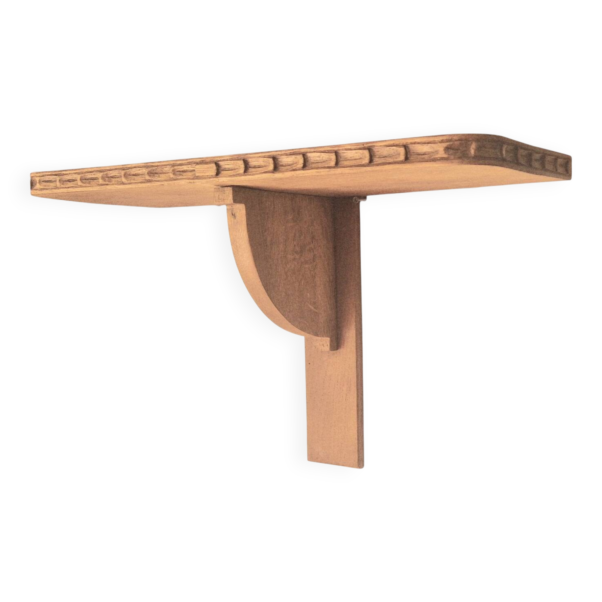 Solid oak wall shelf - Rustic Louis XVI style