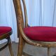 Set of 8 Vintage Bentwood Bistro Chairs: Red Upholstery