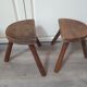 Set of 2 vintage cowherd stool