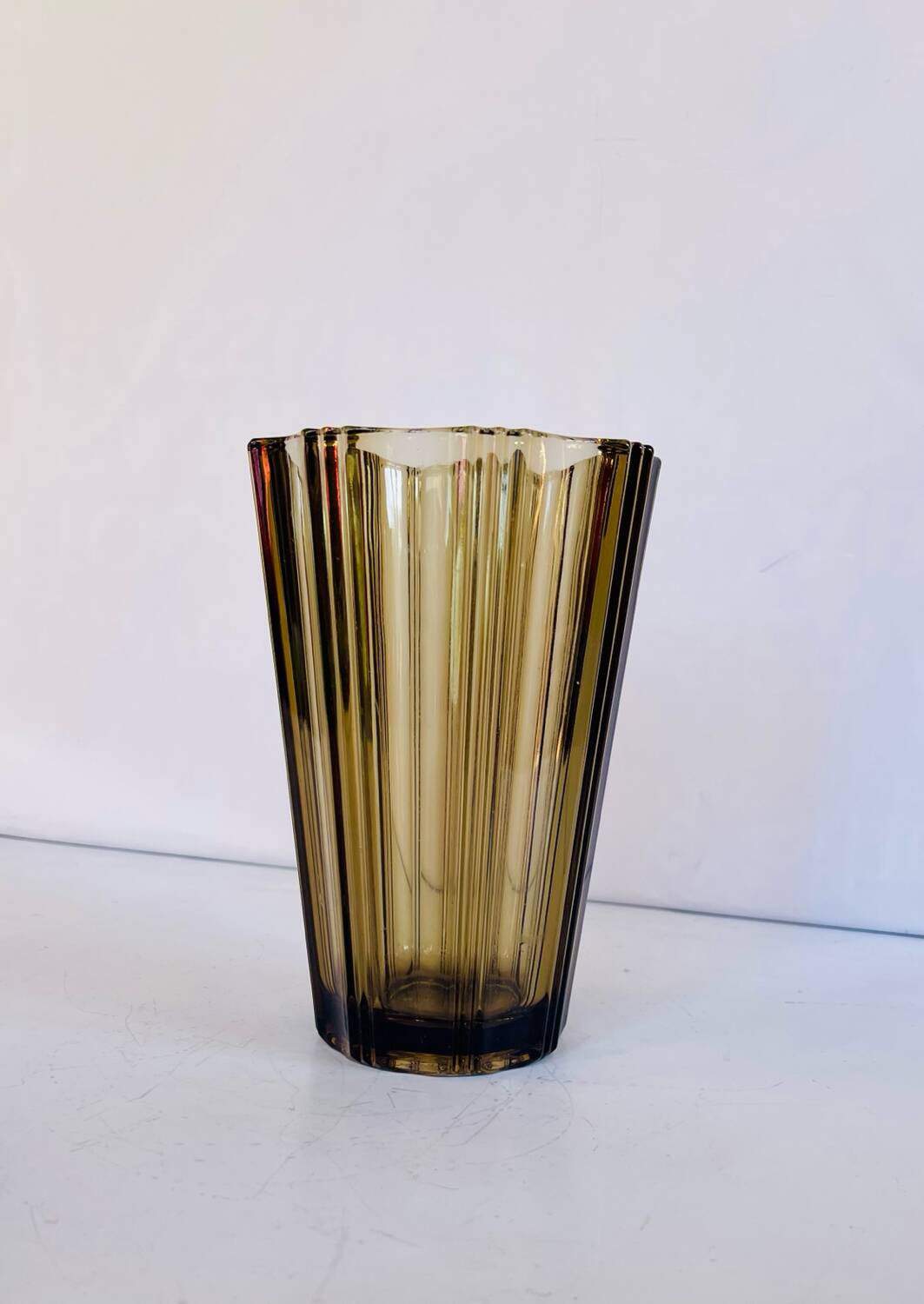 Smoked glass vase