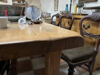 Solid wood farmhouse table