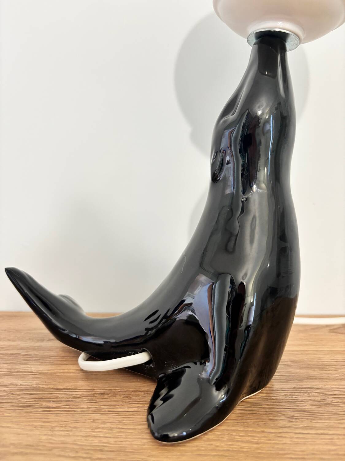 Vintage sea lion lamp