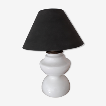 Lampe en opaline blanche italienne années 60-70