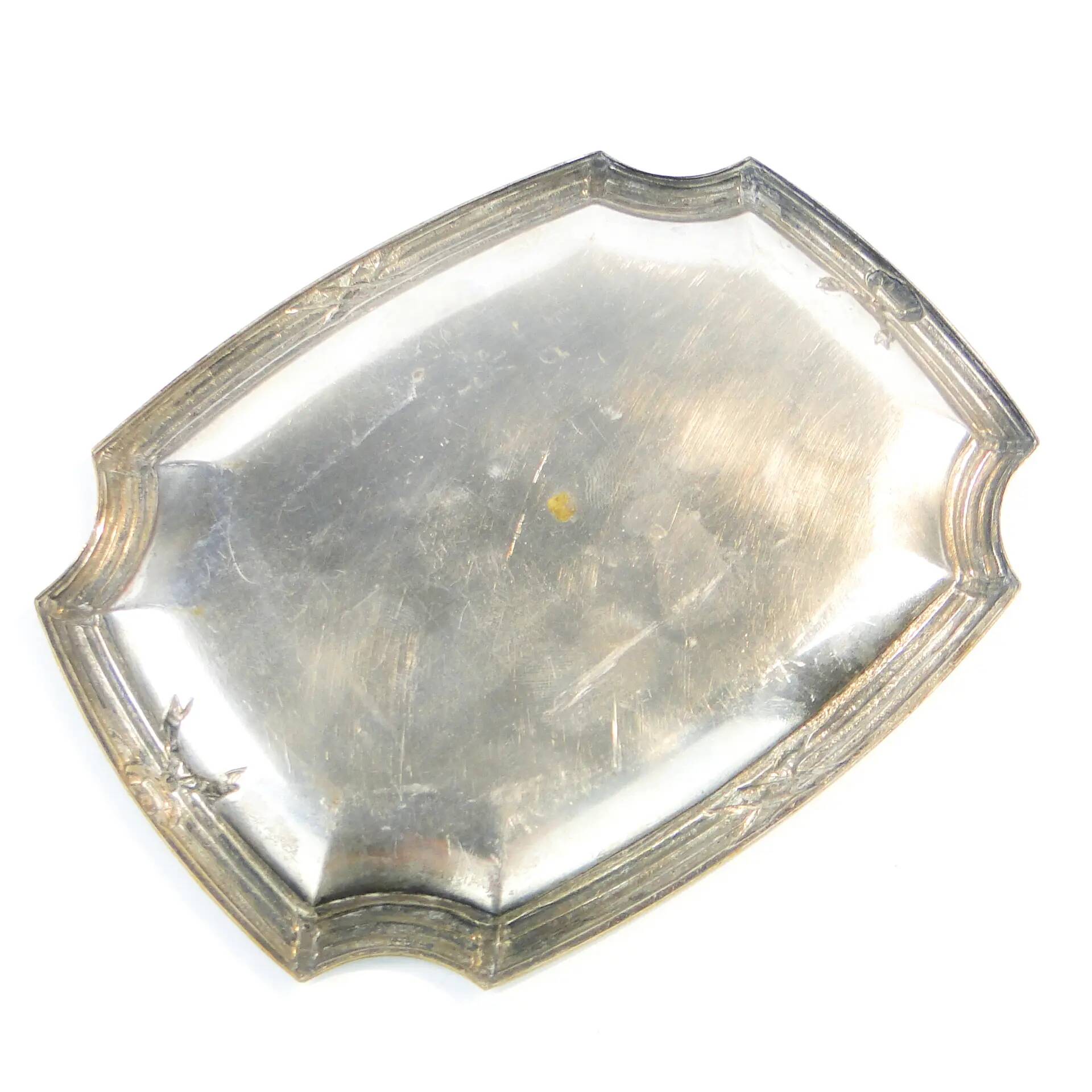 Business card tray, silver-plated brass, France, 1920s