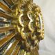 Miroir soleil bombé dit " de sorcière " 78 cm bois doré début XXe