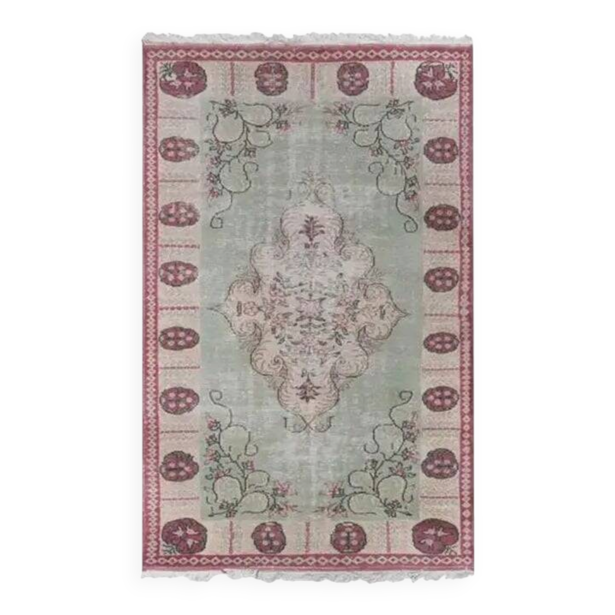 Vintage Turkish Oushak rug 188x290 cm