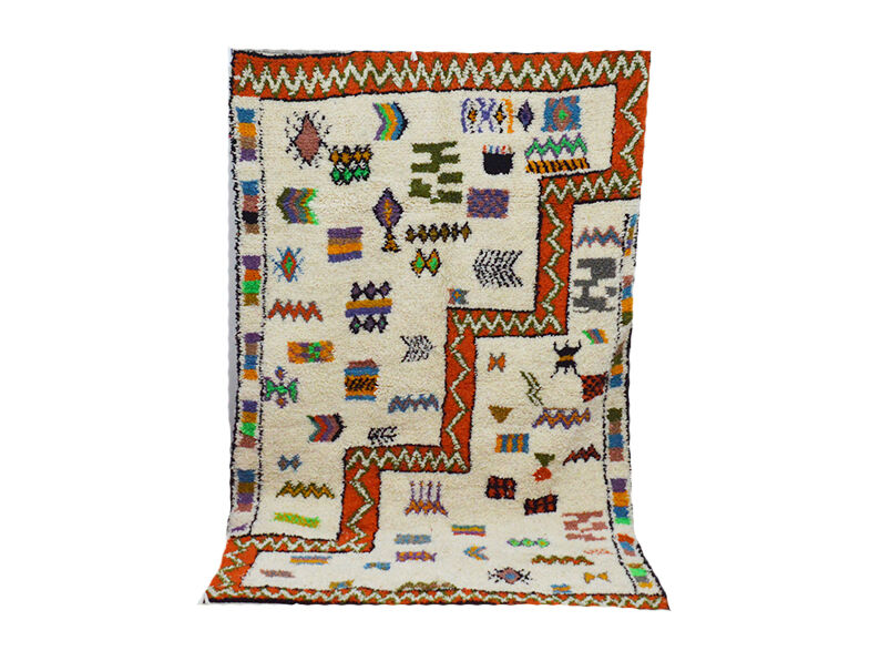 Handmade moroccan berber carpet 253 x 160 cm