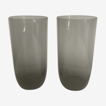 Lot de 2 verres hauts fumés