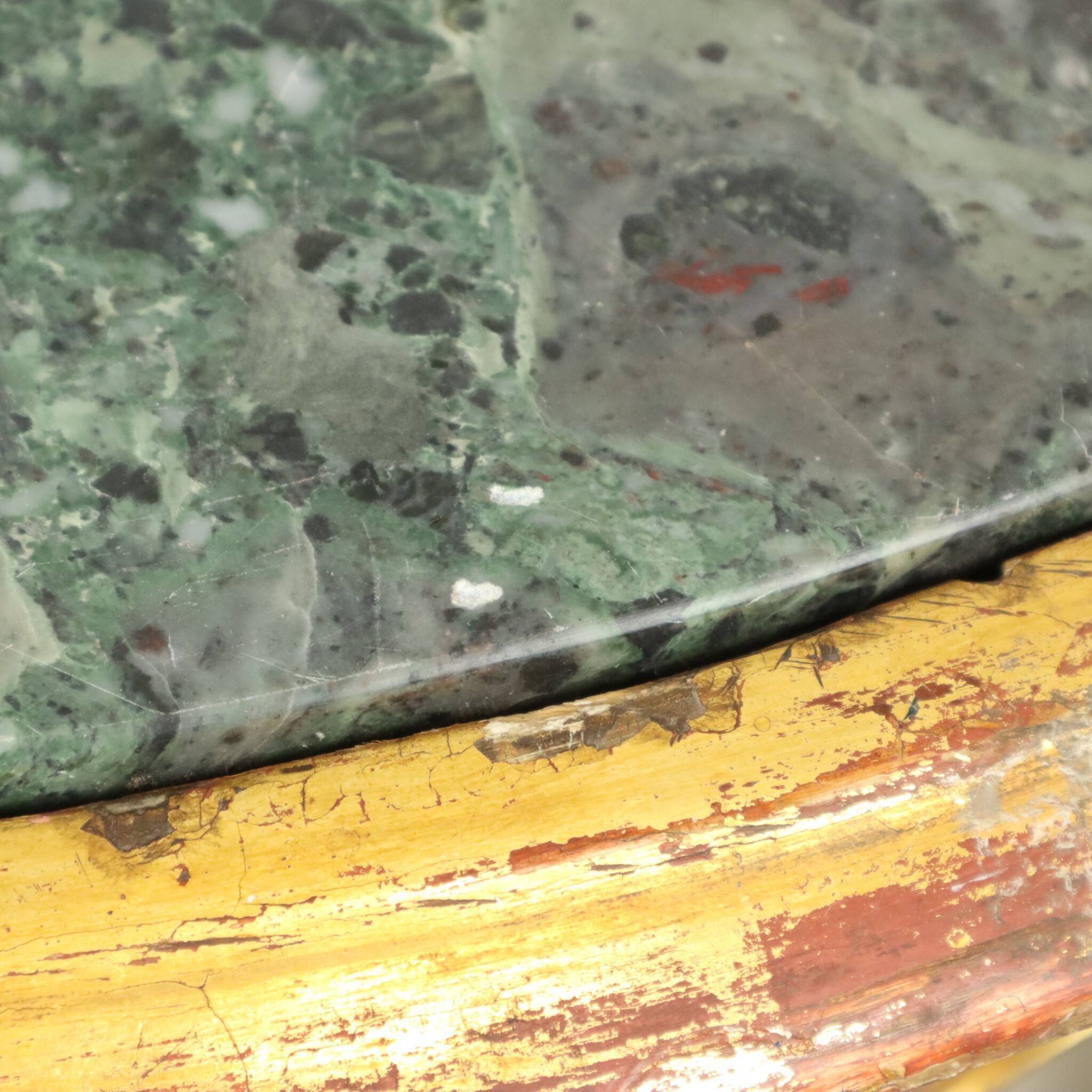 French Louis XV Style Console Gold Leaf Gilded Wood and Marble