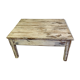 White patinated wooden coffee table