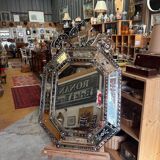 Grand miroir vénitien ancien à pare-close – début XXᵉ siècle